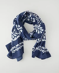 Ann Taylor Floral Scarf Daydream Blue Women's