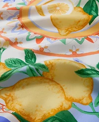 Ann Taylor Lemon Print Silk Scarf White Women's