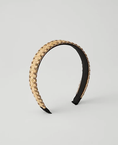 Ann Taylor Weekend Knotted Straw Headband Natural Women's
