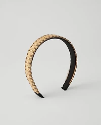 Ann Taylor Weekend Knotted Straw Headband Natural Women's