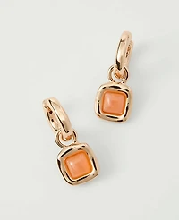 Ann Taylor Square Hoop Earrings Goldtone Women's