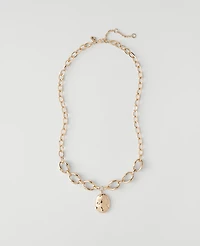 Ann Taylor Mixed Chain Pendant Necklace Goldtone Women's