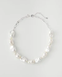Ann Taylor Pearlized Statement Necklace Ivory Women's