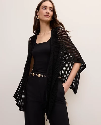Ann Taylor Crochet Wrap Poncho Women's