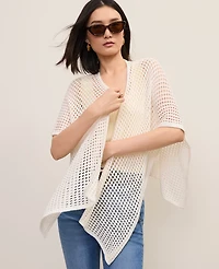 Ann Taylor Crochet Wrap Poncho Women's