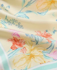 Ann Taylor Floral Silk Scarf White Women's