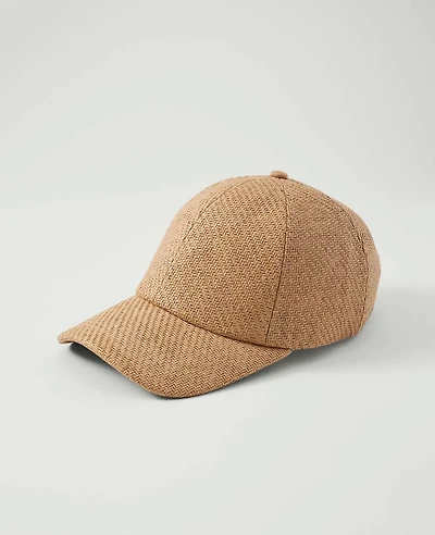 Ann Taylor Weekend Straw Baseball Cap Natural Women's