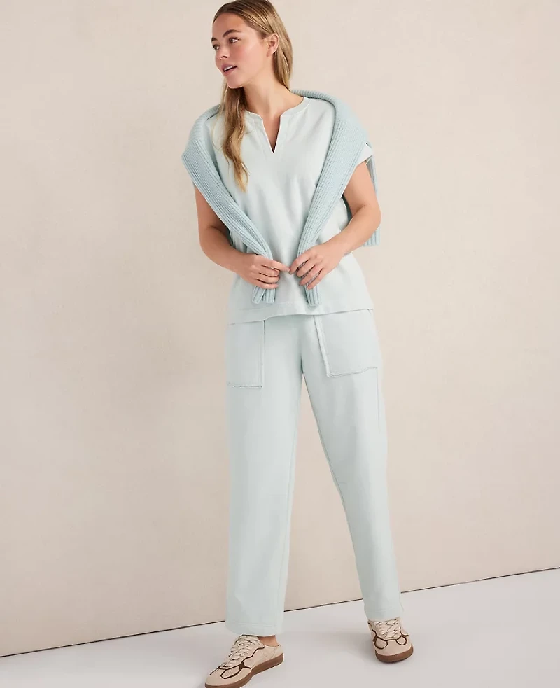 Ann Taylor Haven Well Within Garment-Dyed Organic Cotton Terry T-Shirt Women's