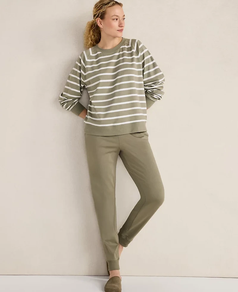 Ann Taylor Haven Well Within Organic Cotton Interlock Joggers Vetiver Women's