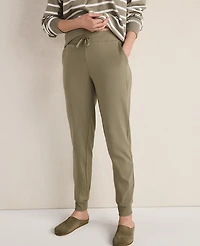 Ann Taylor Haven Well Within Organic Cotton Interlock Joggers Vetiver Women's