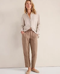 Ann Taylor Haven Well Within Linen Straight Leg Pants Women's