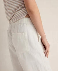 Ann Taylor Haven Well Within Heavyweight Linen Wide Leg Pants Ivory Women's