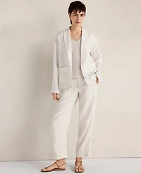 Ann Taylor Haven Well Within Heavyweight Linen Wide Leg Pants Ivory Women's