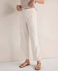 Ann Taylor Haven Well Within Heavyweight Linen Wide Leg Pants Ivory Women's