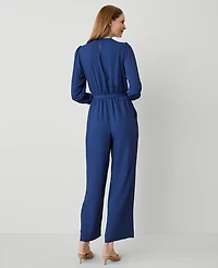 Ann Taylor Petite Wrap Jumpsuit Size 14 Calm Shores Women's