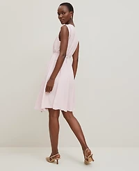Ann Taylor Belted Flare Dress Potpourri Women's