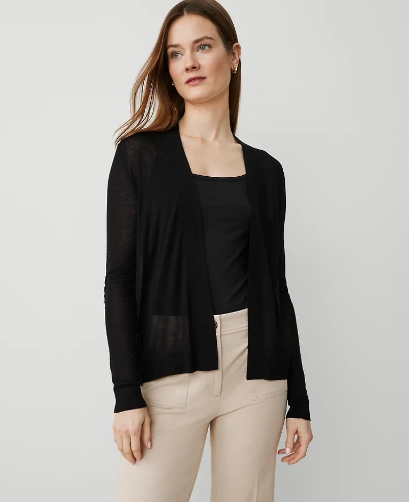 Ann Taylor Essential Open Cardigan Women's