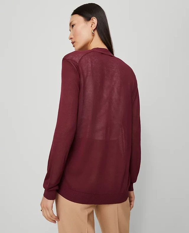 Ann Taylor Essential Open Cardigan Women's