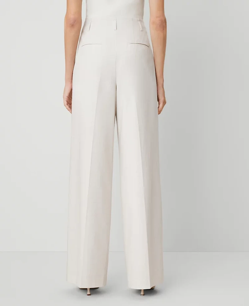 Ann Taylor The Wide-Leg Pant — Curvy Fit Size 10 Tan Texture Women's