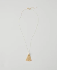 Ann Taylor Tassel Necklace Goldtone Women's
