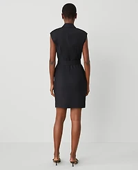 Ann Taylor Lapel Sheath Dress Size 10 Black Women's