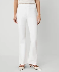 Ann Taylor The Petite Pull-On Flare Jean Size 16 White Women's