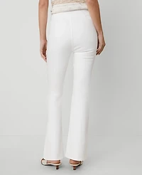 Ann Taylor The Petite Pull-On Flare Jean Size 16 White Women's