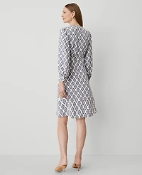 Ann Taylor Petite Foulard Flare Dress Size 2 Winter White Women's