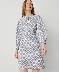 Ann Taylor Petite Foulard Flare Dress Size 2 Winter White Women's
