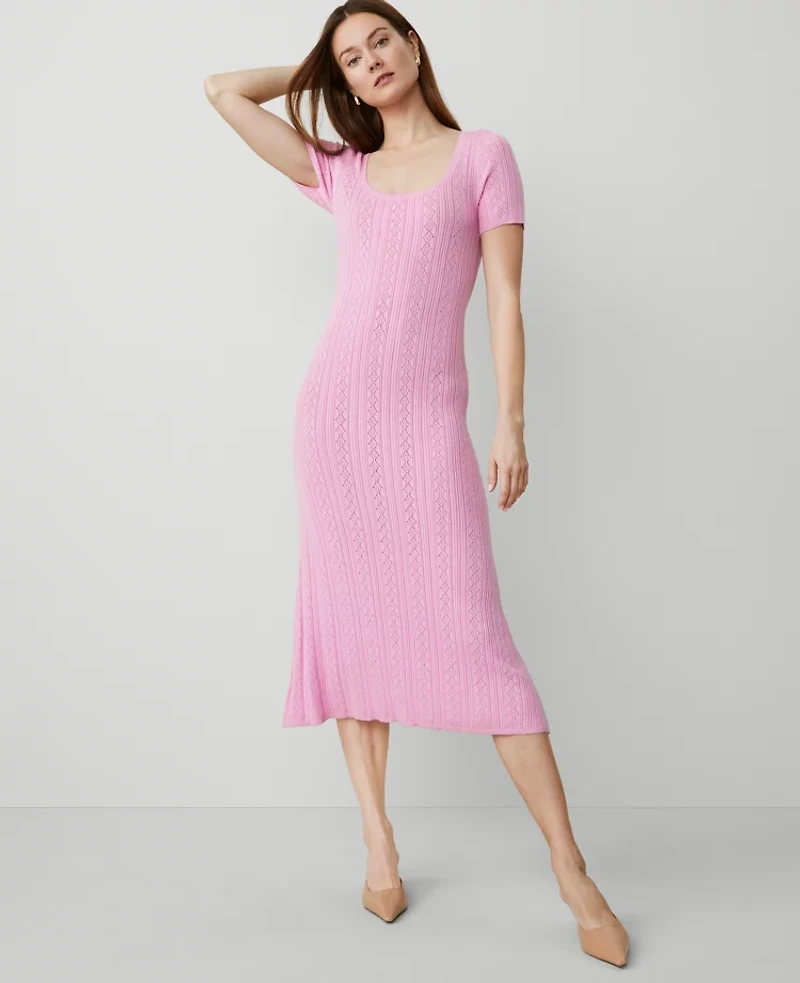 Ann Taylor Scoop Neck Sweater Dress Women's