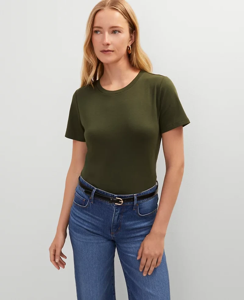 Ann Taylor Crew Neck T-Shirt Women's