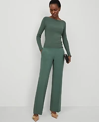Ann Taylor The Side-Zip Straight Pant Bi-Stretch Women's
