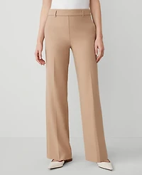 Ann Taylor The Side-Zip Straight Pant in Bi-Stretch Size 10 Cafe Au Lait Women's