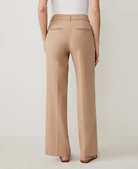 Ann Taylor The Side-Zip Straight Pant in Bi-Stretch Size 10 Cafe Au Lait Women's