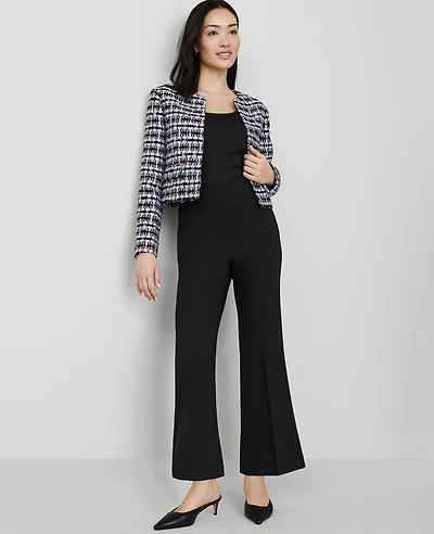 Ann Taylor The Petite Side-Zip Flare Pant Black Women's