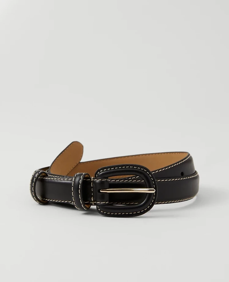 Ann Taylor Leather Ring Belt Women's