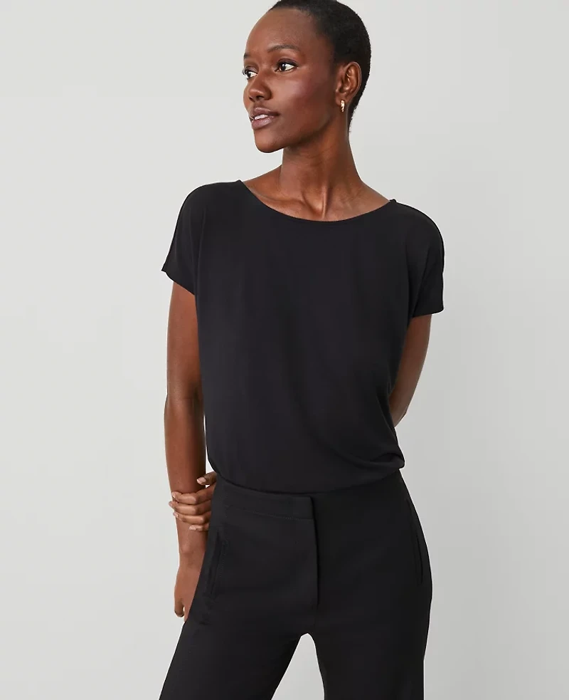 Ann Taylor Jersey Wedge Top Women's