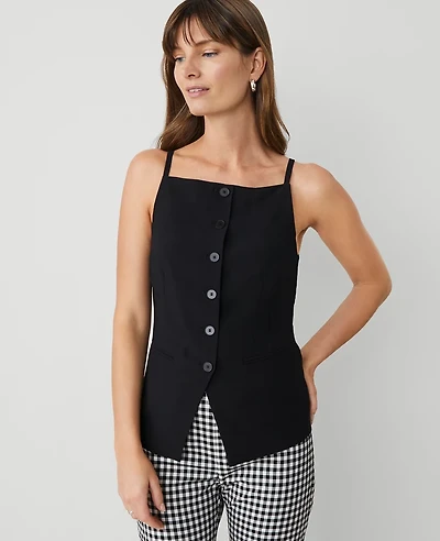 Ann Taylor Strappy Vest Top Black Women's
