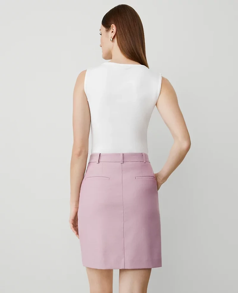 Ann Taylor The Petite Trouser Mini Pocket Skirt Size 16 Rosy Mauve Women's