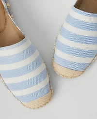 Ann Taylor Weekend Collection Espadrille Slide Sandals Zephyr Blue Women's