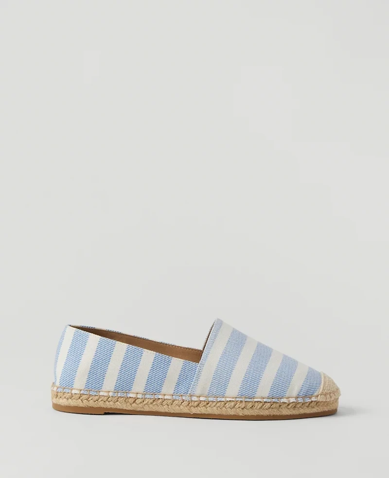 Ann Taylor Weekend Collection Espadrille Slide Sandals Zephyr Blue Women's