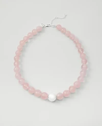 Ann Taylor Stone Ball Statement Necklace Pink Peony Women's