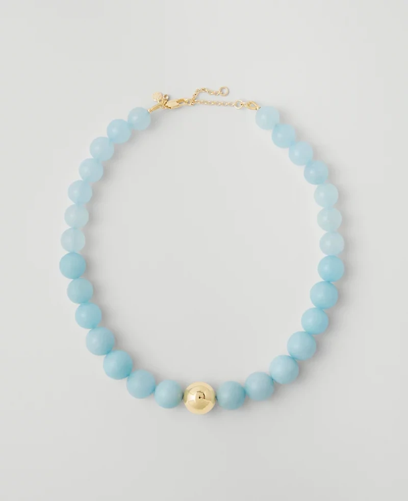 Ann Taylor Stone Ball Statement Necklace Women's
