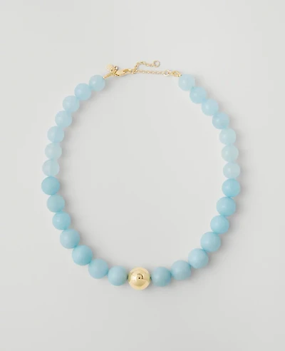 Ann Taylor Stone Ball Statement Necklace Women's
