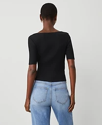 Ann Taylor Petite Crossover Neck Top 2XS Women's