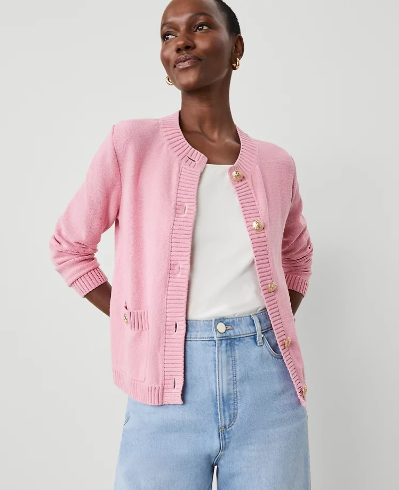 Ann Taylor Bracelet Sleeve Pocket Cardigan Women's