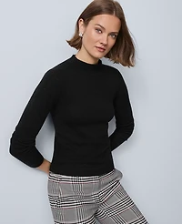 Ann Taylor Pointelle Mock Neck Sweater Women's