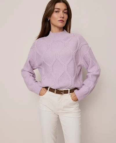 Ann Taylor Weekend Collection Cable Sweater Women's