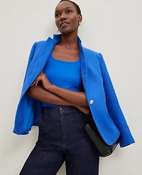 Ann Taylor The Petite Hutton Blazer Power Blue Women's