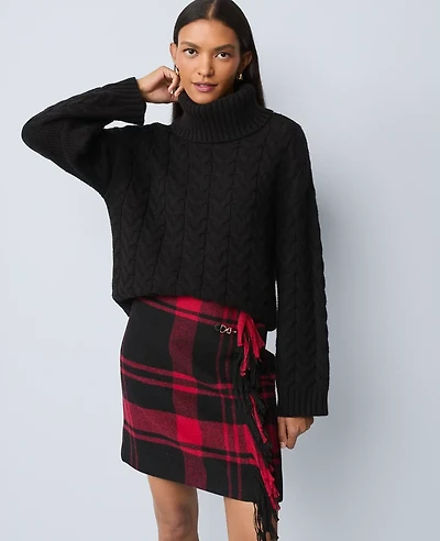 Ann Taylor Weekend Collection Cable Turtleneck Sweater Women's